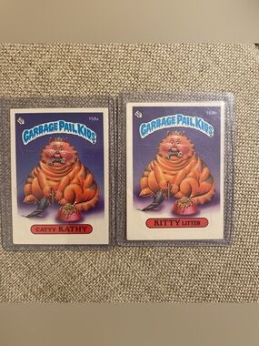 Garbage Pail Kids Kitty Litter & Catty Kathy Set - Orange